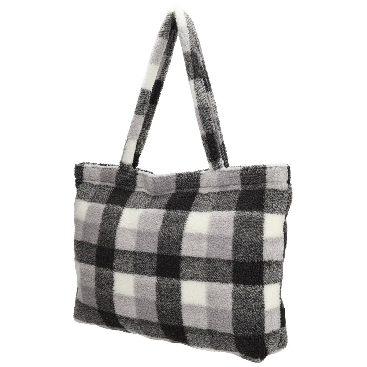 Teddytasche 60x36cm in Schwarz|Weiß Karo - leder-accessoires.com