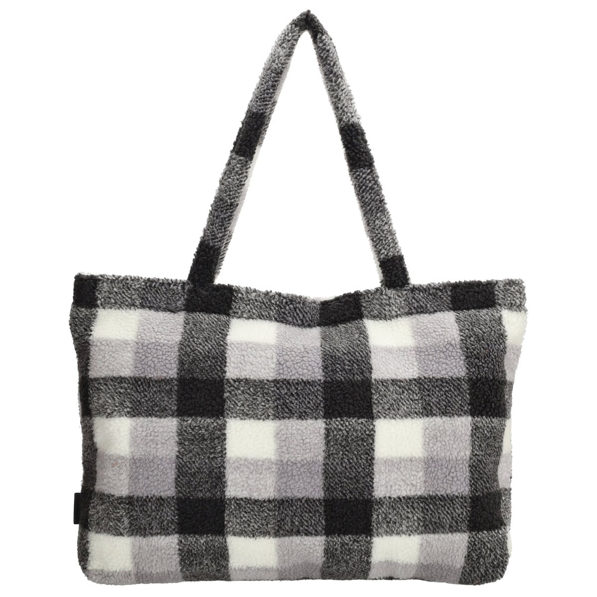Teddytasche 60x36cm in Schwarz|Weiß Karo - leder-accessoires.com