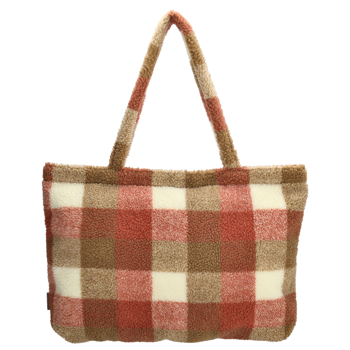 Teddytasche 60x36cm in Rot|Beige Karo - leder-accessoires.com