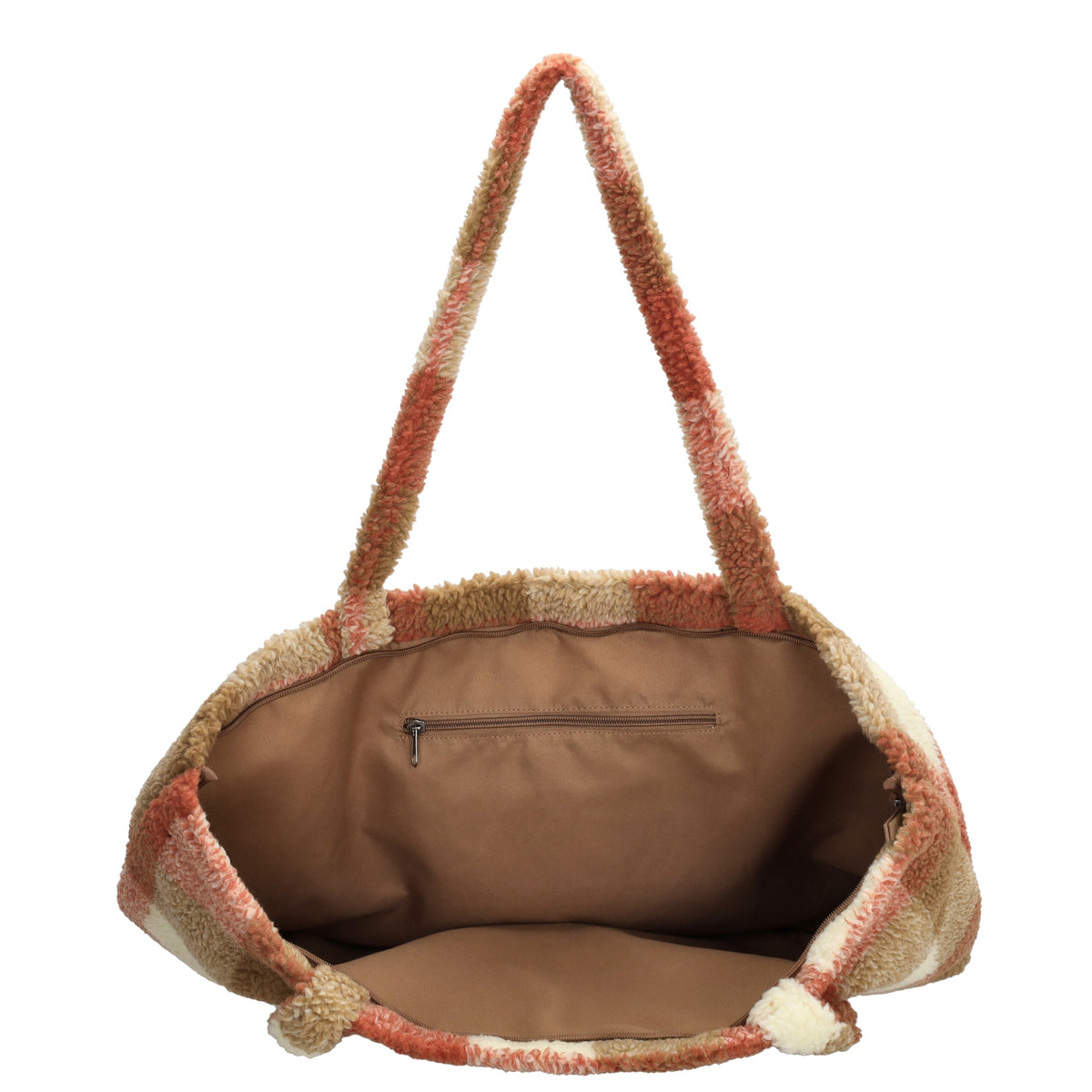 Teddytasche 60x36cm in Rot|Beige Karo - leder-accessoires.com