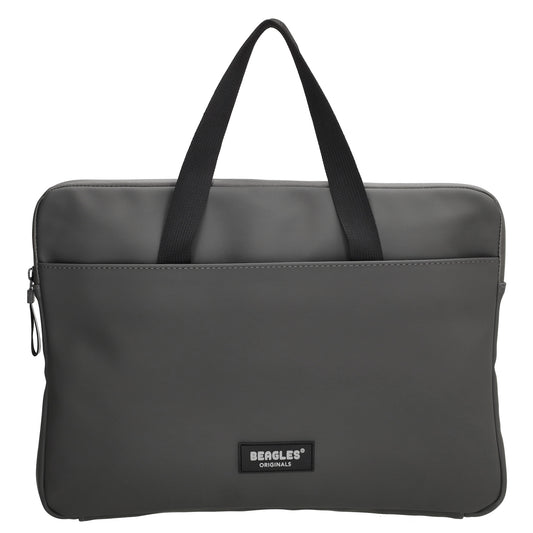 Businesstasche 34,5 x 24cm in Grau|Anthrazite aus Polyester mit Reißverschluss - leder-accessoires.com
