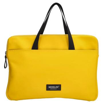 Businesstasche 34,5 x 24cm in Gelb aus Polyester mit Reißverschluss - leder-accessoires.com