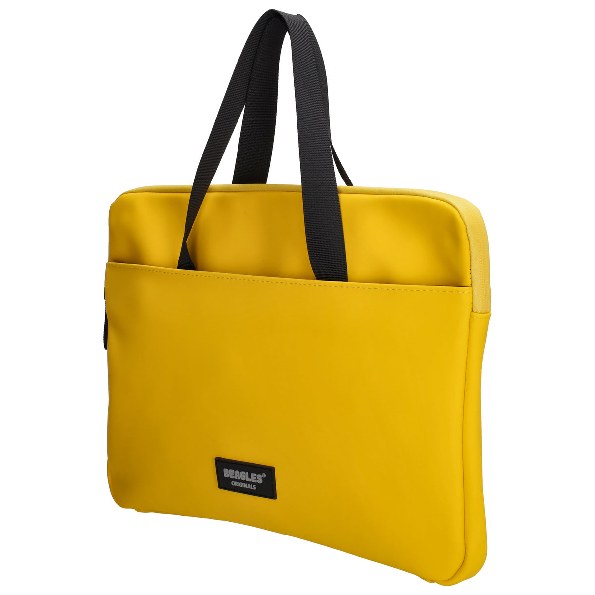 Businesstasche 34,5 x 24cm in Gelb aus Polyester mit Reißverschluss - leder-accessoires.com