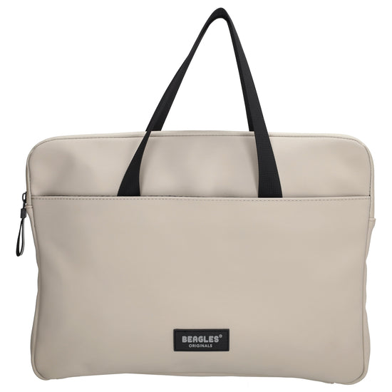 Businesstasche 34,5 x 24cm in Beige aus Polyester mit Reißverschluss - leder-accessoires.com