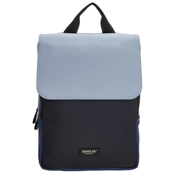 Rucksack 38x28x12 in Marine|Blau Multi mit Überschlag - leder-accessoires.com