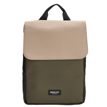 Rucksack 38x28x12 in Olivgrün Multi mit Überschlag - leder-accessoires.com