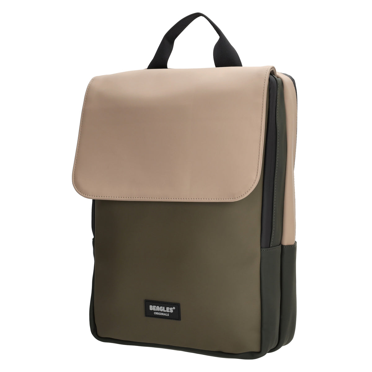 Rucksack 38x28x12 in Olivgrün Multi mit Überschlag - leder-accessoires.com