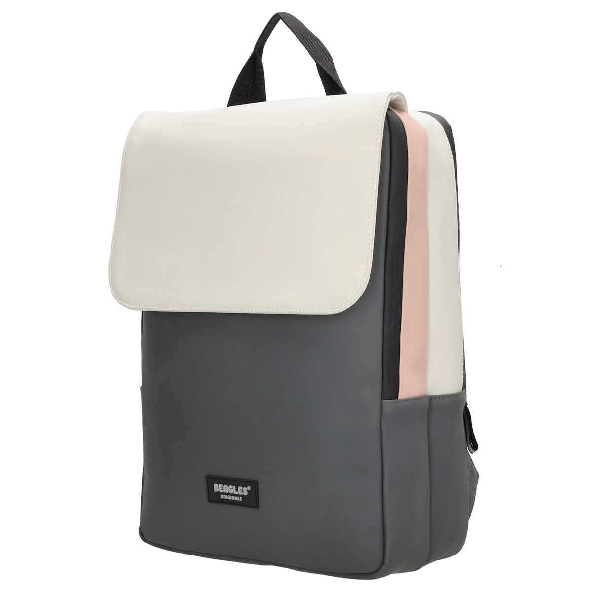 Rucksack 38x28x12 in Grau|Anthrazit Multi mit Überschlag - leder-accessoires.com
