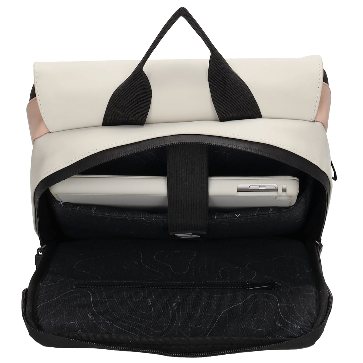 Rucksack 38x28x12 in Grau|Anthrazit Multi mit Überschlag - leder-accessoires.com