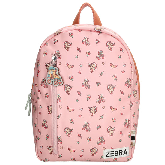 Kinderrucksack 25x35cm mit Einhornpferd-Muster in Rosa - leder-accessoires.com