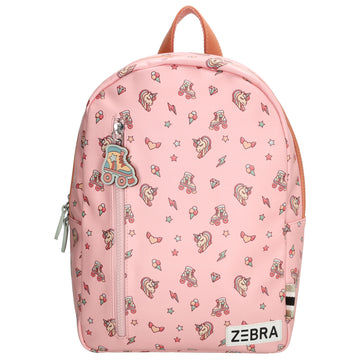 Kinderrucksack 25x35cm mit Einhornpferd-Muster in Rosa - leder-accessoires.com