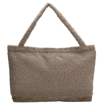 Teddyshopper XXL 60x36cm in Taupe mit Reißverschluss - leder-accessoires.com