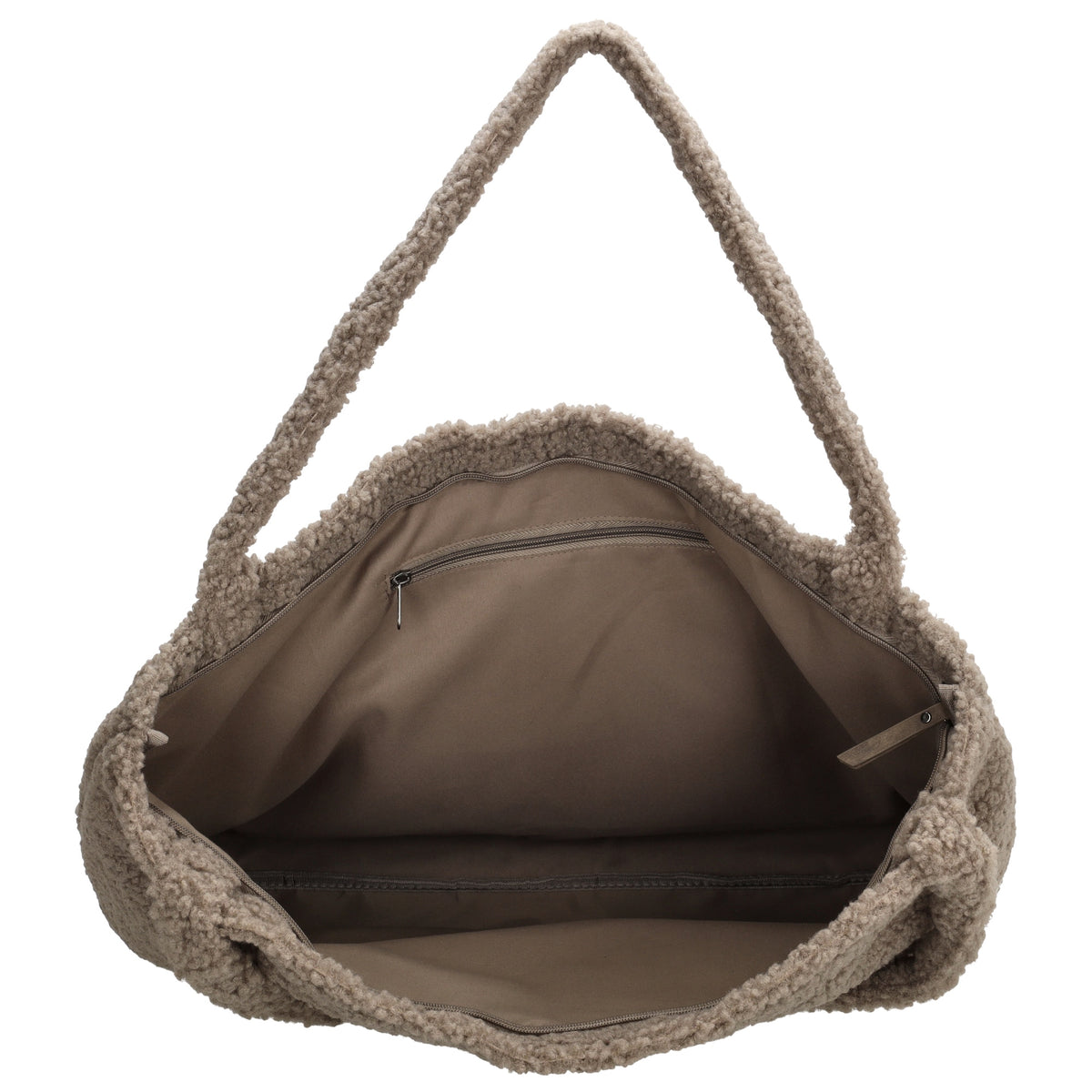 Teddyshopper XXL 60x36cm in Taupe mit Reißverschluss - leder-accessoires.com
