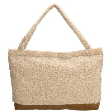 Teddyshopper XXL 60x36cm in Creme|Beige mit Reißverschluss - leder-accessoires.com