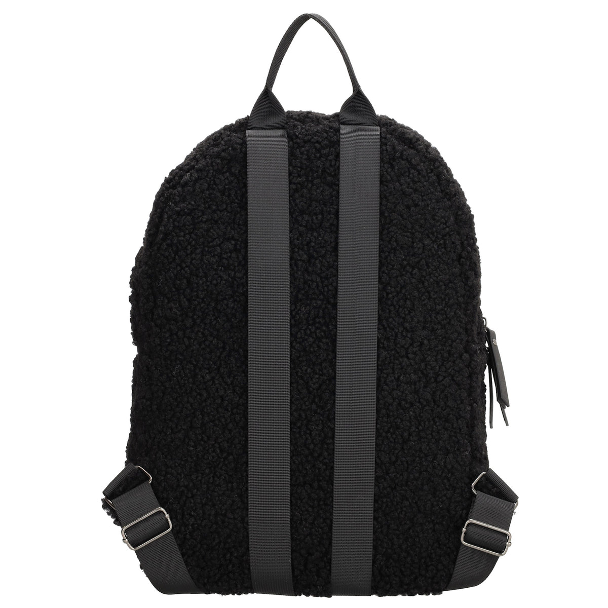 Teddyrucksack 25,5x36cm in Schwarz mit Reißverschluss - leder-accessoires.com