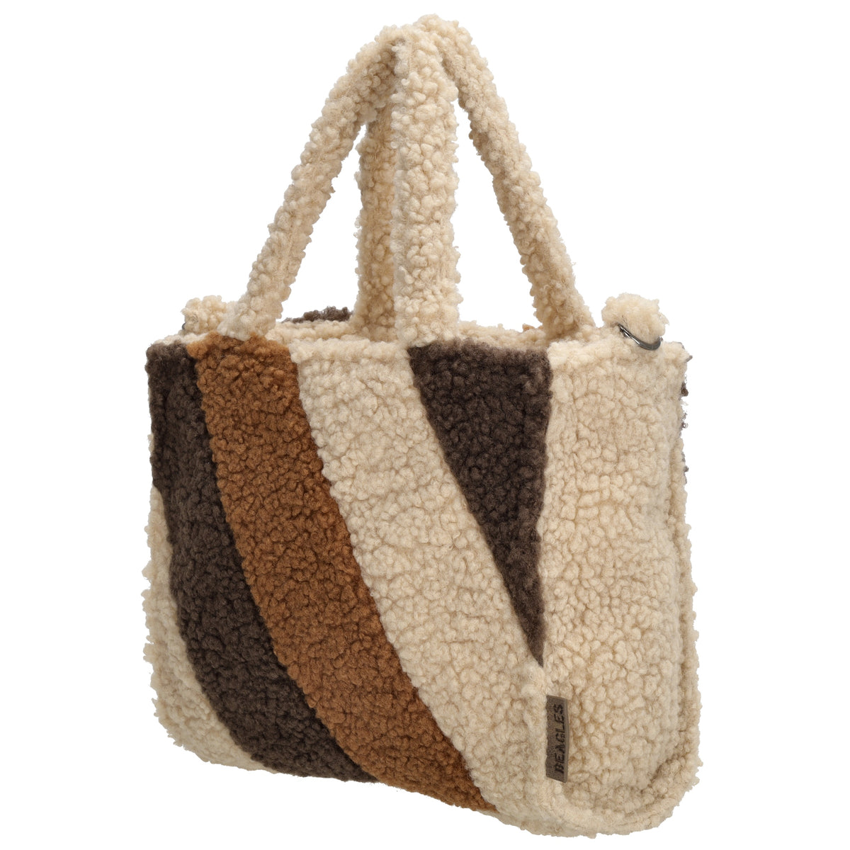 Teddytasche 28x22cm in Multicolor-Braun mit Reißverschluss - leder-accessoires.com