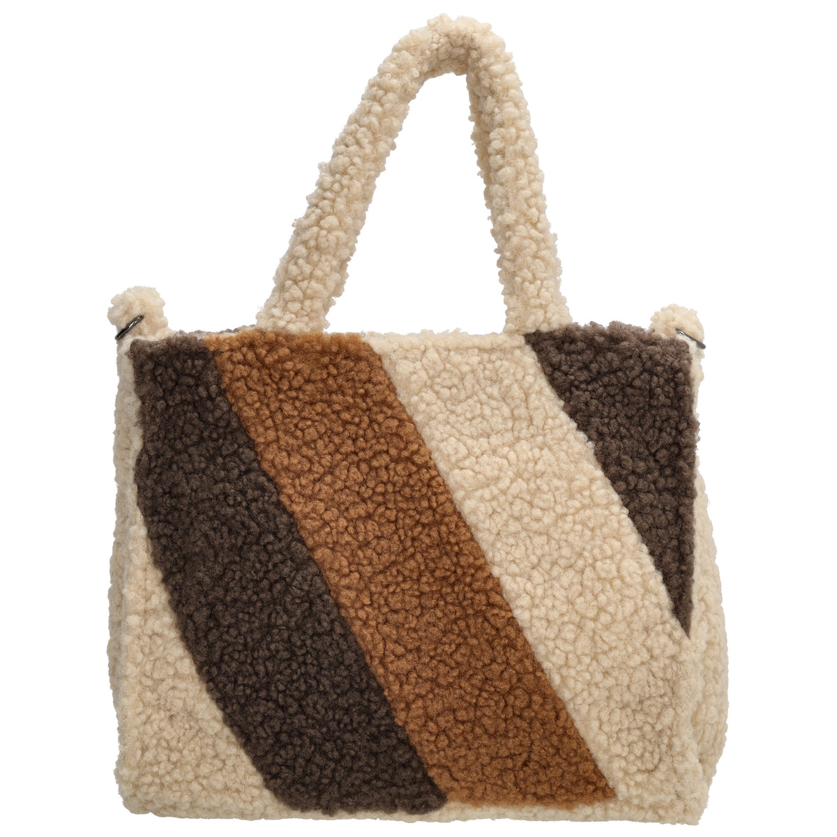 Teddytasche 28x22cm in Multicolor-Braun mit Reißverschluss - leder-accessoires.com