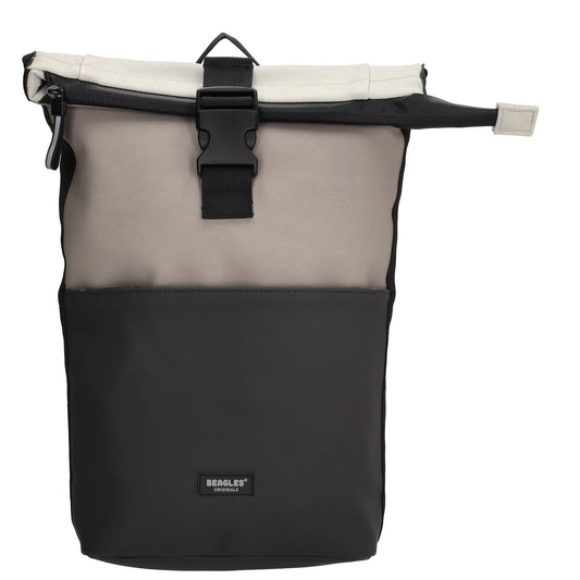Rolltoprucksack 42x28x10cm in Grau Multicolor mit Klickverschluss - leder-accessoires.com