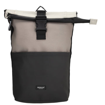 Rolltop-Rucksack 28x42cm in Grau mit Reißverschluss und Steckfach - leder-accessoires.com