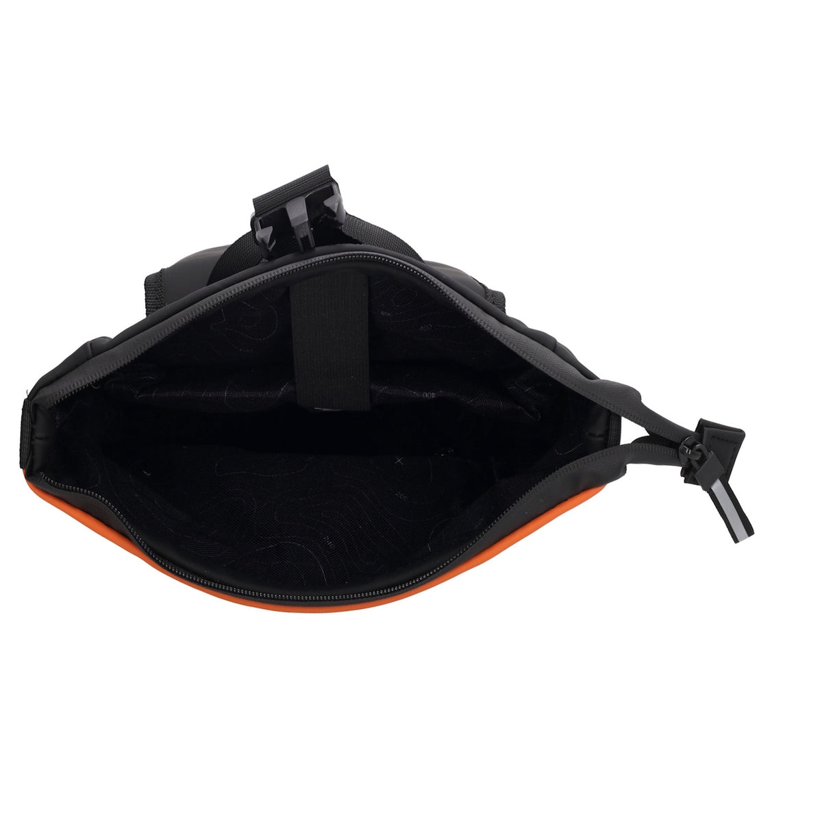 Rolltop-Rucksack 28x42cm in Orange mit Reißverschluss und Steckfach - leder-accessoires.com