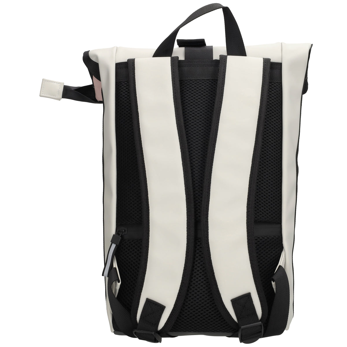 Rolltop-Rucksack 28x42cm in Altrosa mit Reißverschluss und Steckfach - leder-accessoires.com