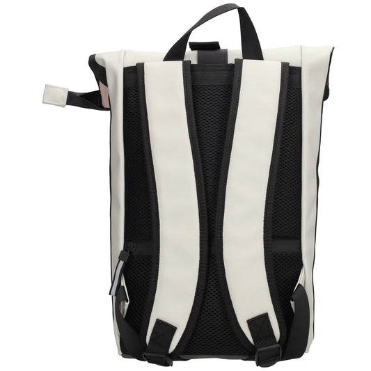 Rolltop-Rucksack 28x42cm in Altrosa mit Reißverschluss und Steckfach - leder-accessoires.com