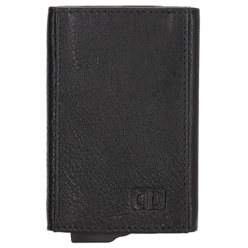 Kartenetui| Safty Wallet 10x7cm in Schwarz mit RFID-Schutz - leder-accessoires.com