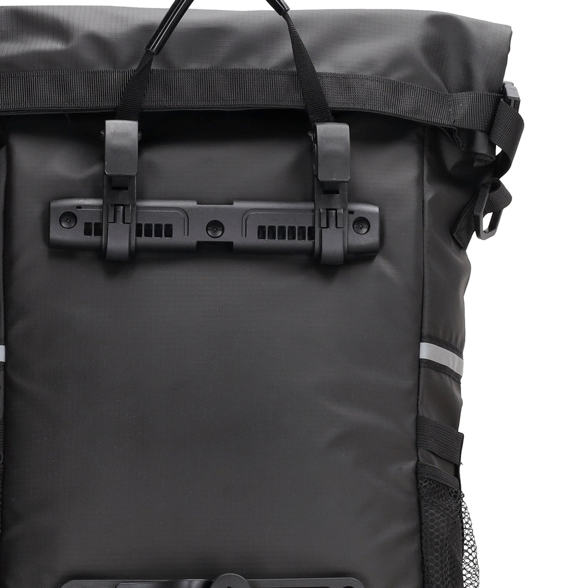 Fahrradtasche|Schultertasche mit Überschlag 48x26cm in Schwarz - leder-accessoires.com