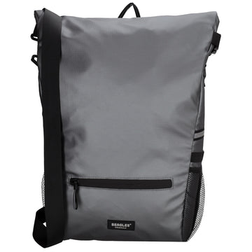 Fahrradtasche|Schultertasche mit Überschlag 48x26cm in Grau - leder-accessoires.com