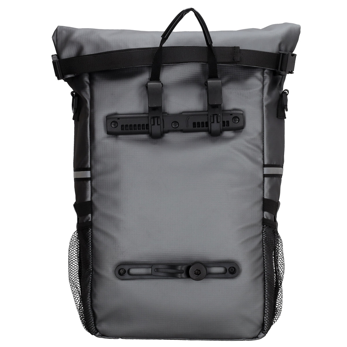 Fahrradtasche|Schultertasche mit Überschlag 48x26cm in Grau - leder-accessoires.com