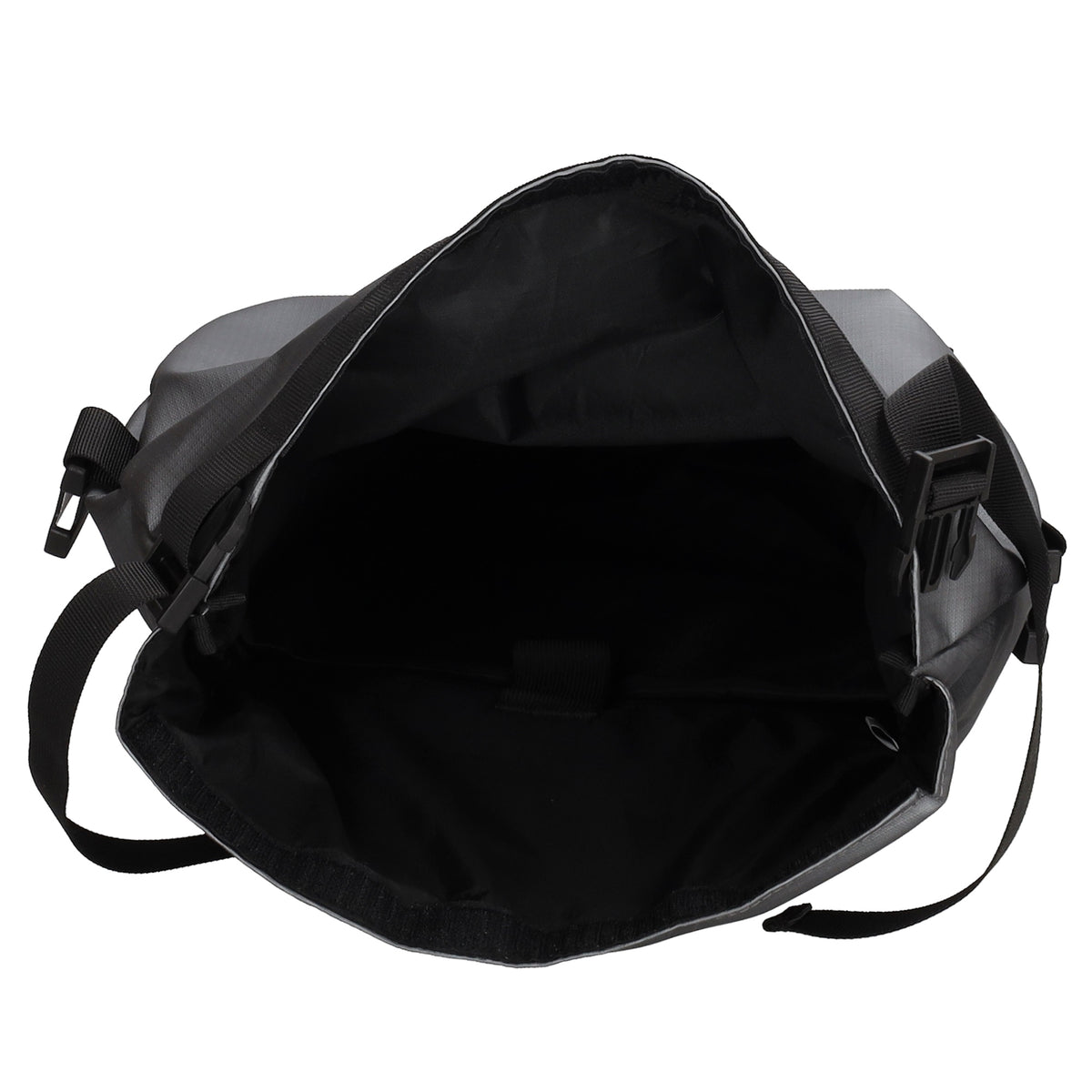 Fahrradtasche|Schultertasche mit Überschlag 48x26cm in Grau - leder-accessoires.com