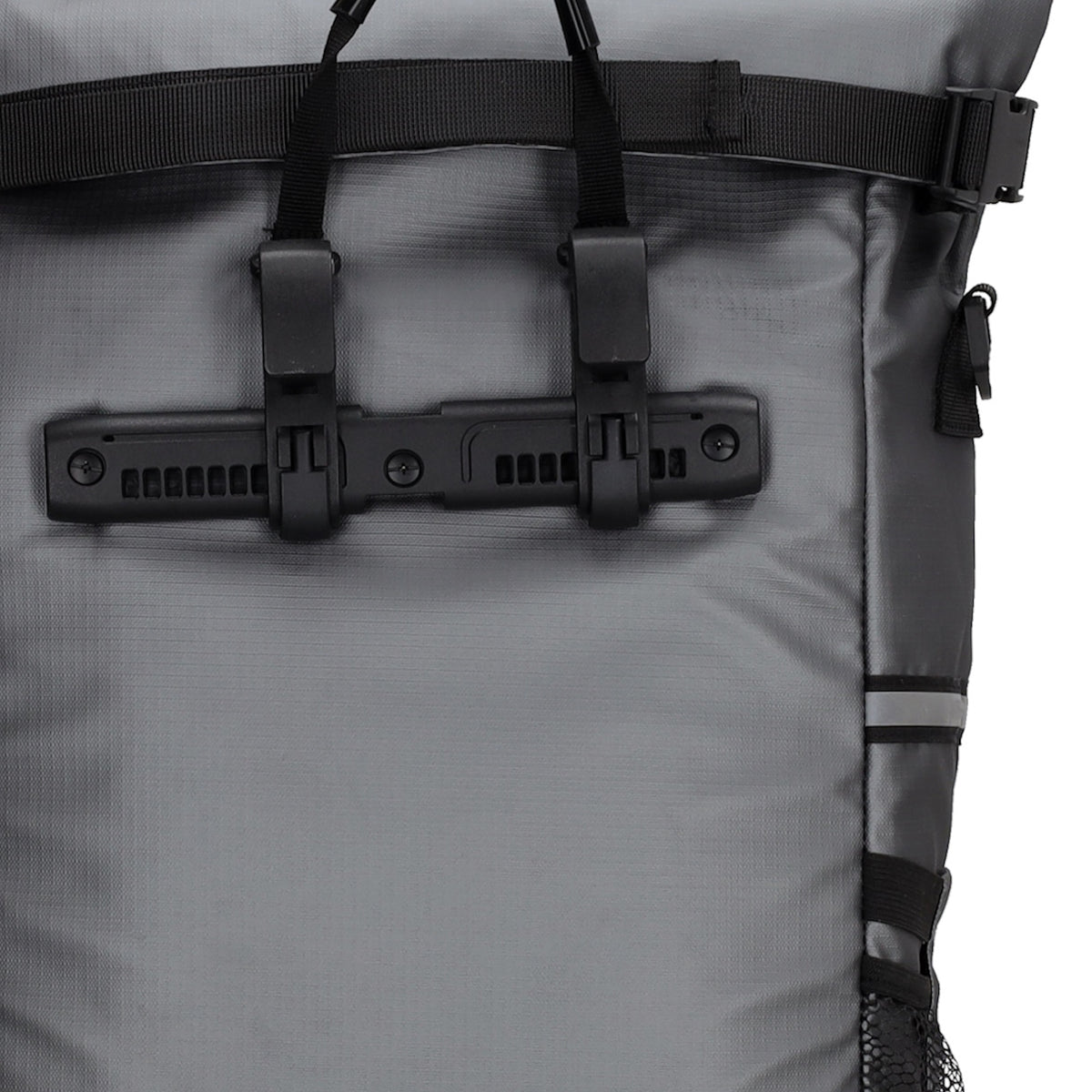Fahrradtasche|Schultertasche mit Überschlag 48x26cm in Grau - leder-accessoires.com