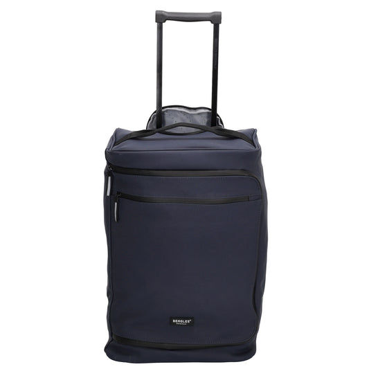 Trolleyreisetasche 49 x 32cm in Blau mit Vortasche - leder-accessoires.com