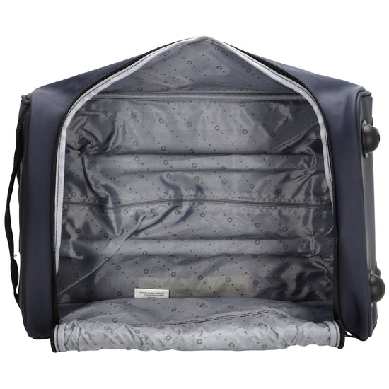 Trolleyreisetasche 49 x 32cm in Blau mit Vortasche - leder-accessoires.com