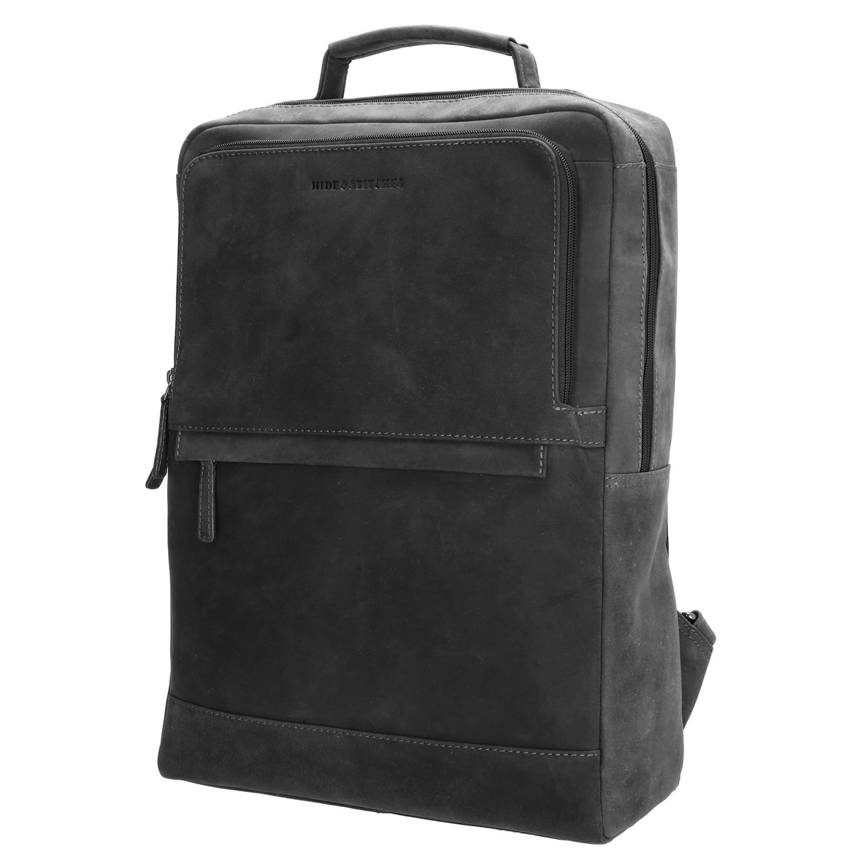 Businessrucksack 30x 41cm in Schwarz aus Leder - leder-accessoires.com