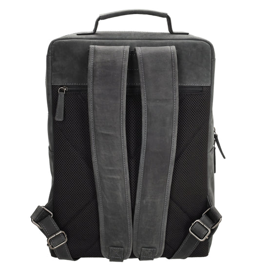 Businessrucksack 30x 41cm in Schwarz aus Leder - leder-accessoires.com