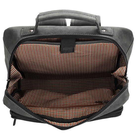 Businessrucksack 30x 41cm in Schwarz aus Leder - leder-accessoires.com