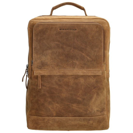 Businessrucksack 30x 41cm in Cognac aus Leder - leder-accessoires.com