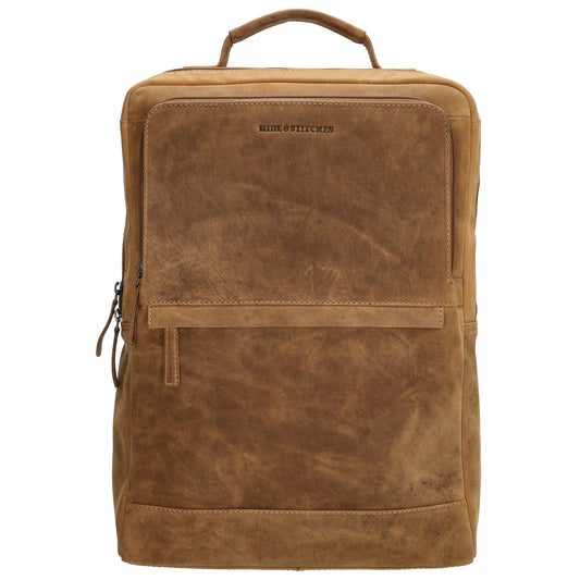 Businessrucksack 30x 41cm in Cognac aus Leder - leder-accessoires.com