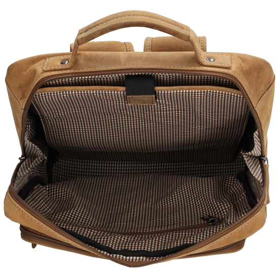 Businessrucksack 30x 41cm in Cognac aus Leder - leder-accessoires.com