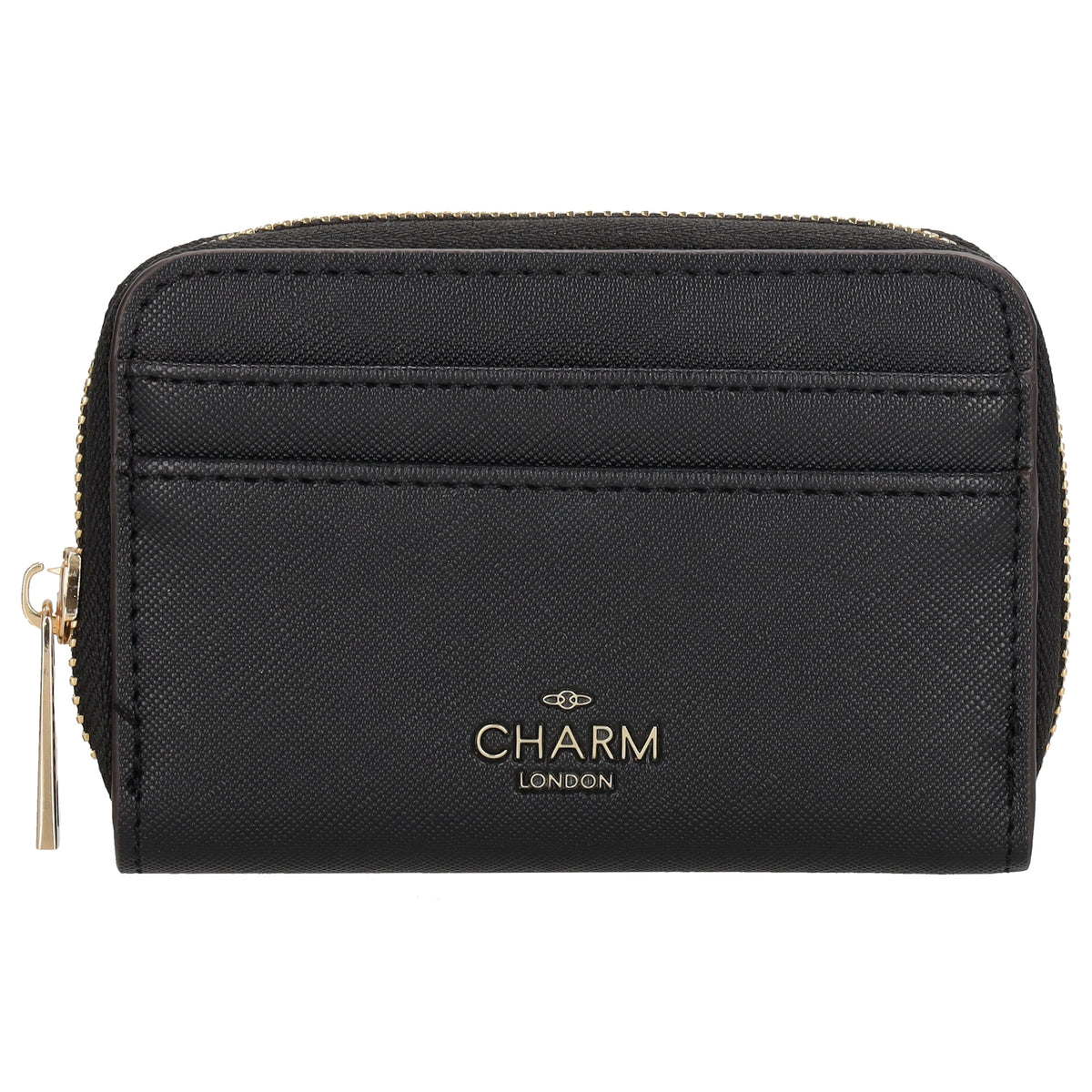 Börse|Kartenetui 12,5x8,5cm in Schwarz mit Reißverschluss - leder-accessoires.com