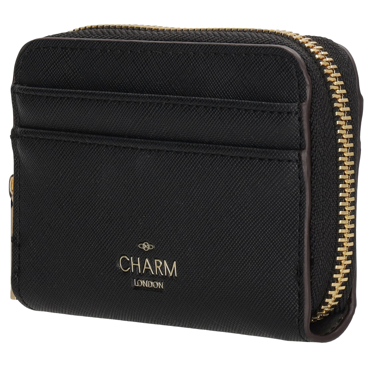 Börse|Kartenetui 12,5x8,5cm in Schwarz mit Reißverschluss - leder-accessoires.com