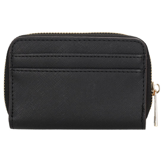Börse|Kartenetui 12,5x8,5cm in Schwarz mit Reißverschluss - leder-accessoires.com