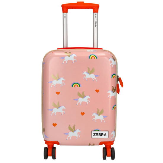 Reisetrolley "Einhorn" 4-Rad 47cm in Rosa - leder-accessoires.com