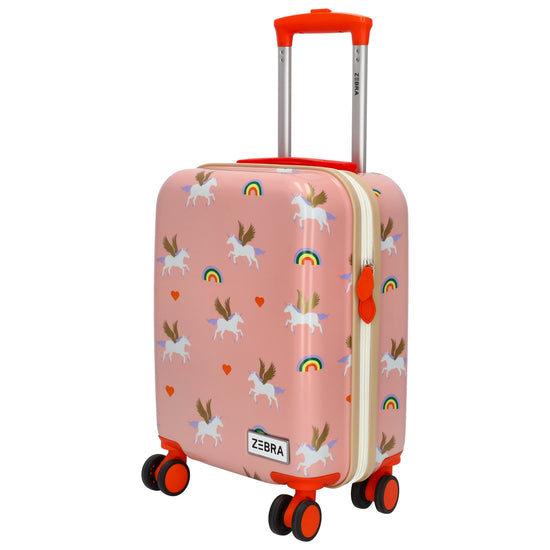 Reisetrolley "Einhorn" 4-Rad 47cm in Rosa - leder-accessoires.com