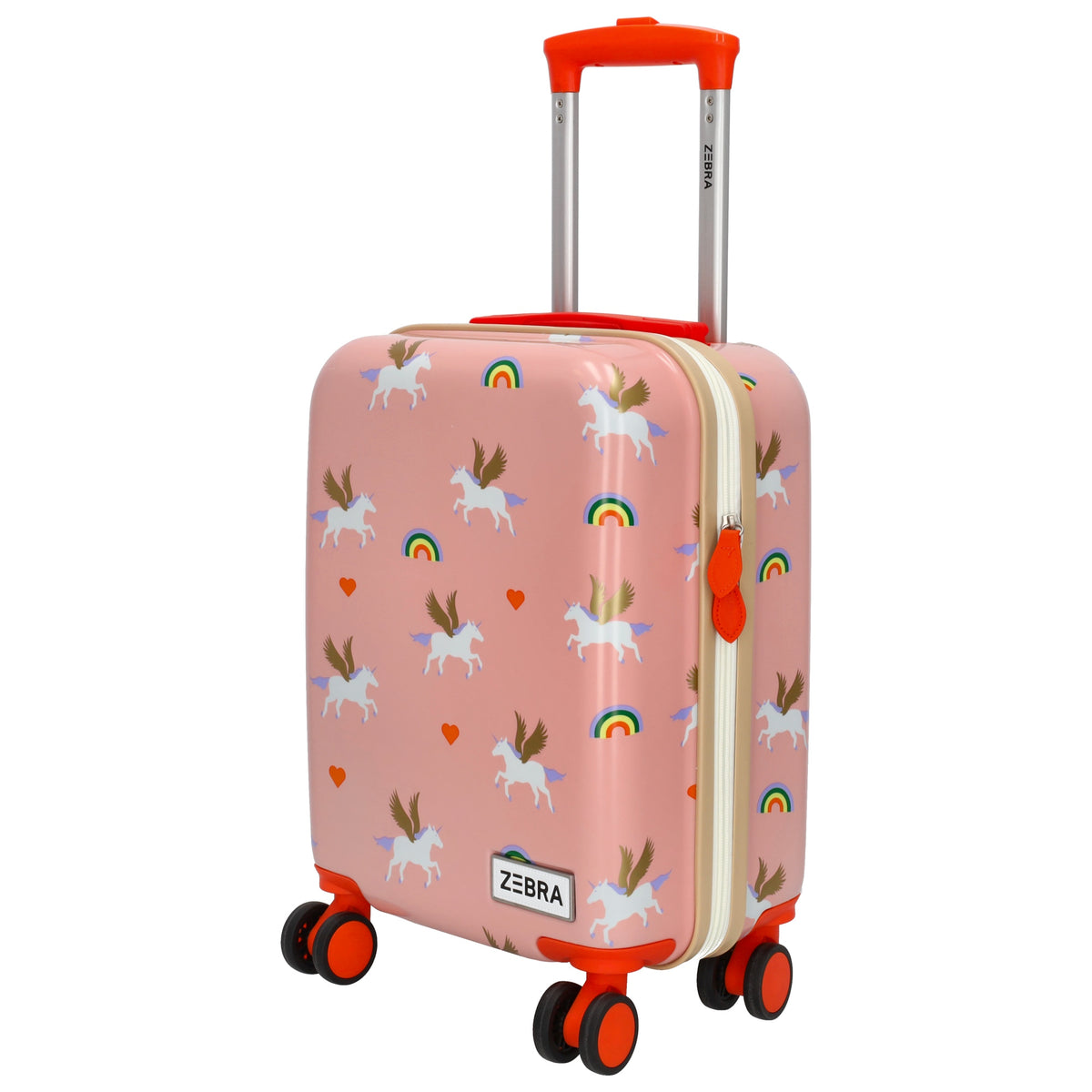 Reisetrolley "Einhorn" 4-Rad 47cm in Rosa - leder-accessoires.com