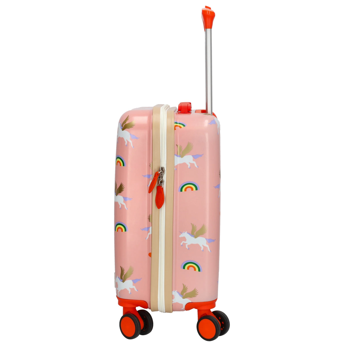 Reisetrolley "Einhorn" 4-Rad 47cm in Rosa - leder-accessoires.com