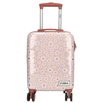 Reisetrolley "Blumen" 4-Rad 47cm in Hellrosa - leder-accessoires.com