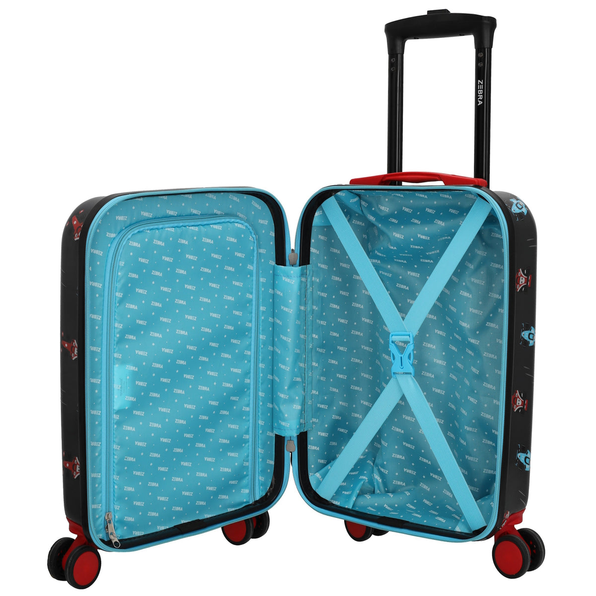 Reisetrolley "Rennauto" 4-Rad 47cm in Schwarz - leder-accessoires.com