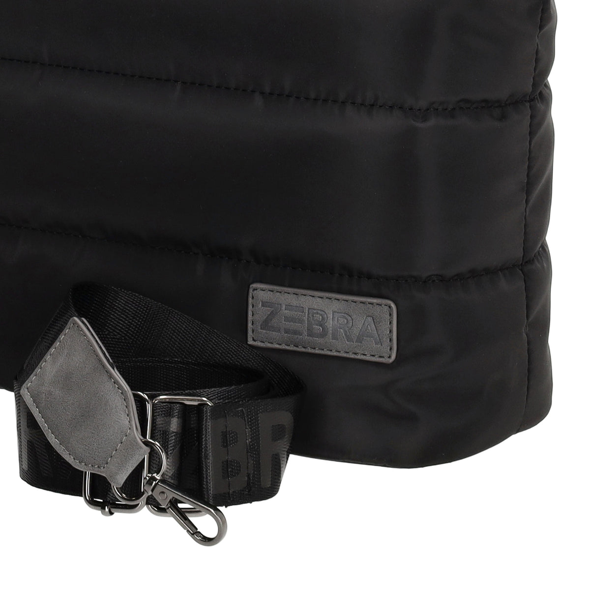 Shopper gesteppt 42x30cm in Schwarz aus Kunstleder - leder-accessoires.com